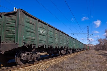 Fototapeta na wymiar pociąg towarowy