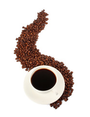 coffee cup & beans