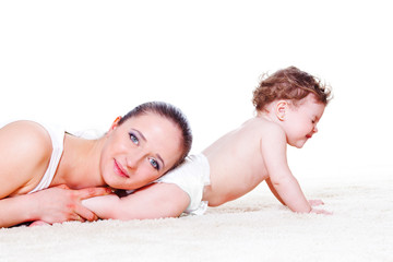 Obraz na płótnie Canvas Baby and mother