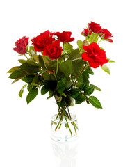 Fototapeta na wymiar Bouquet of red roses