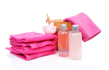 Obraz na płótnie Canvas pink accessory for spa or sauna