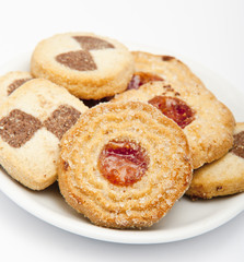 Cookie close up in white background