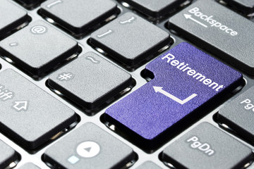 Purple retirement button on the keyboard