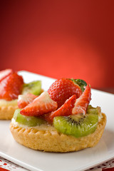 Small sweet fruit tarts