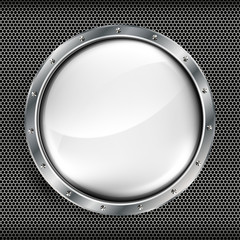 Metal banner with huge space for information.