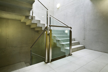 beautiful new  building interior, staircase