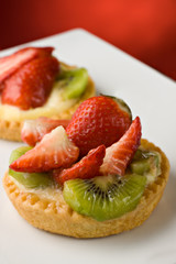 Small sweet fruit tarts