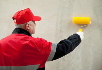 Painter at workplace