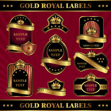 gold royal labels