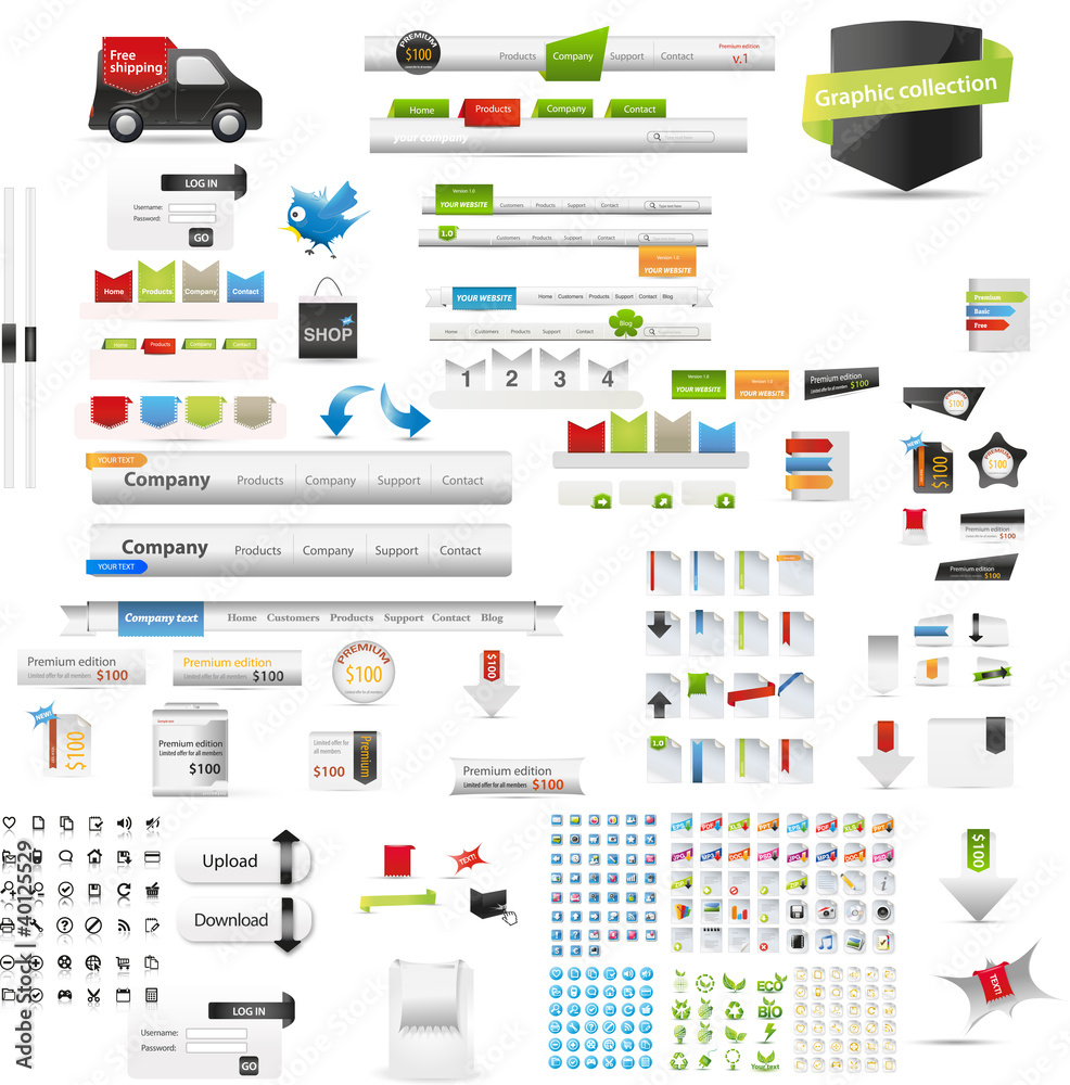 Wall mural designers toolkit - mega web graphics collection