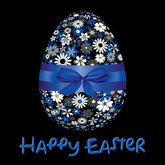 Easter egg with a bow.