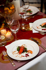 Plate of food during a wedding
