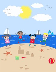 mixed ethnic children