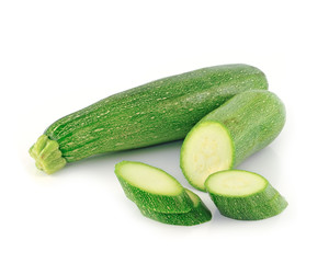 Zucchini isolated on a white background