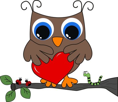 a brown owl with a big heart