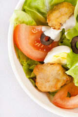 salad with tomato and eggs