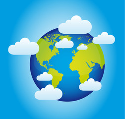 Fototapeta premium planet with clouds