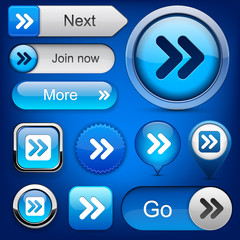 Forward high-detailed web button collection.