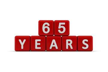 Red letter cubes 65 years