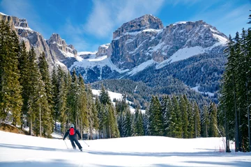 Foto auf Acrylglas Dolomiten Ski slope