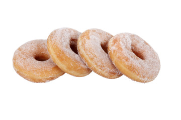 Donuts on white background