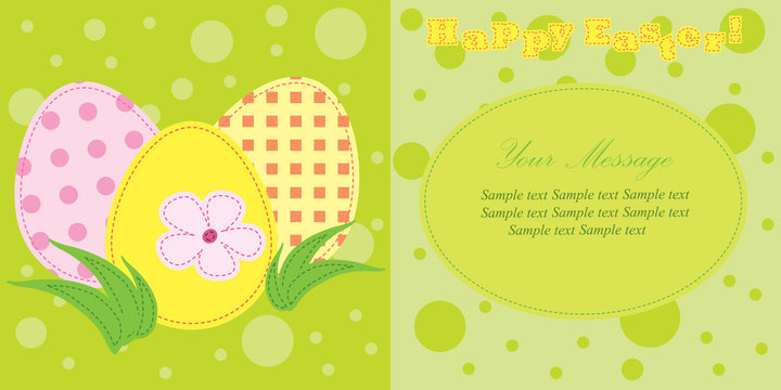 Colorful vector easter card
