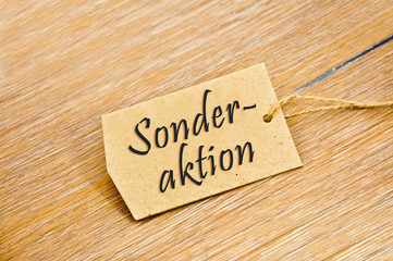 Sonderaktion Schild