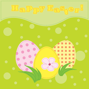 Colorful vector easter card