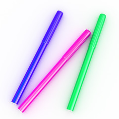 Bright markers on white