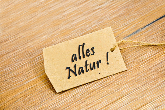 alles Natur Schild