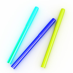 Bright markers on white