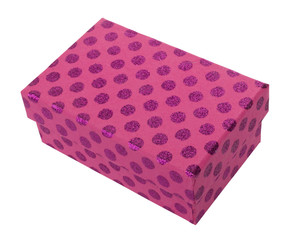 Pink giftbox with purple spots