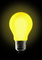 Yellow light bulb.