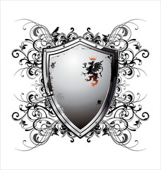 ornate heraldic shield