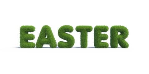 Easter is the inscription of fresh green grass