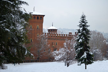 Medieval castle in Valentino Park, Turin