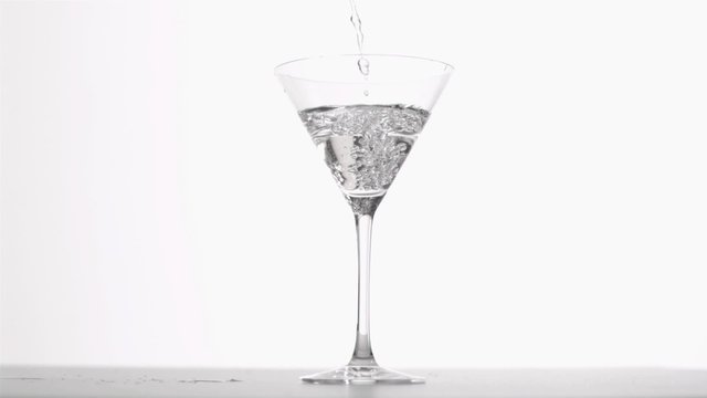 Liquor flowing in super slow motion 
