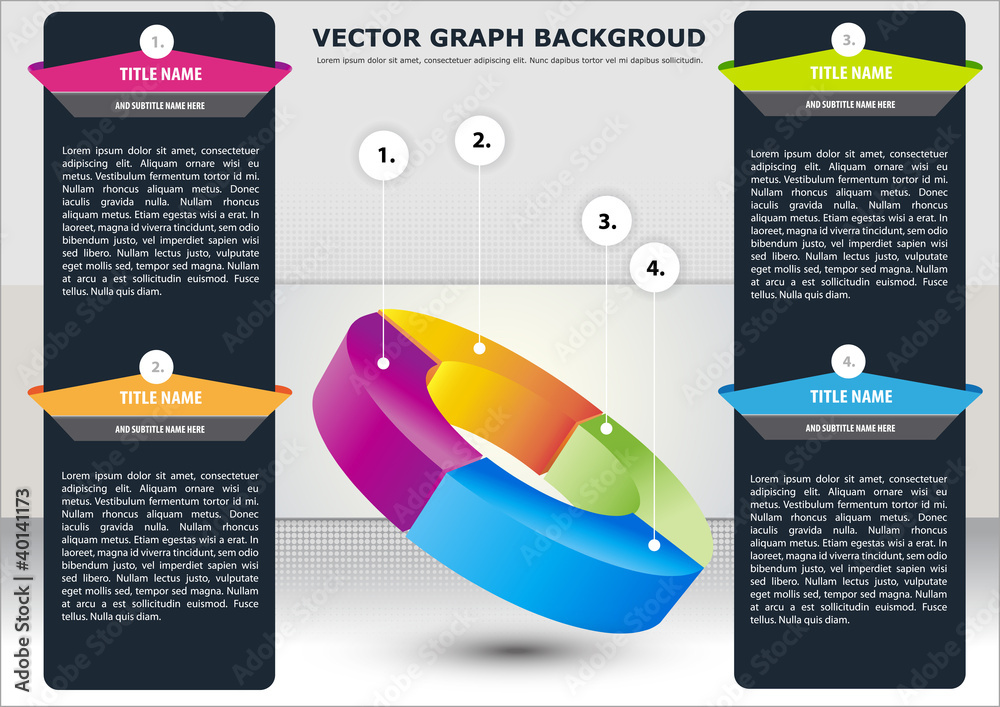 Aufkleber vector business background with sectional chart