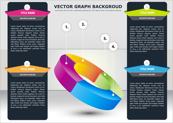 Vector business background with sectional chart