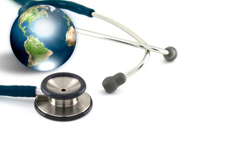 Stethoscope and earth