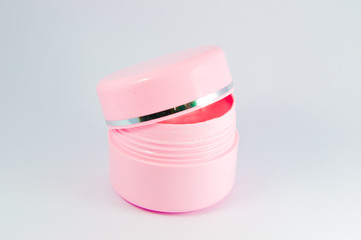 Closeup of jar of moisturizing face cream