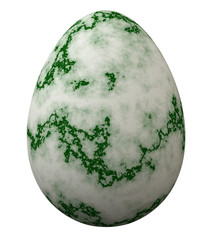 Green marble Easter egg 3d