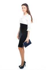 Portrait of a young and beautiful girl student