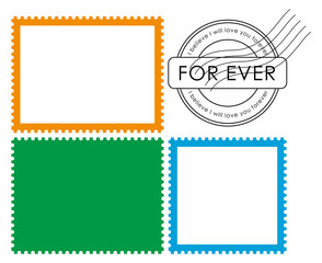 Blank postage stamp-Vector