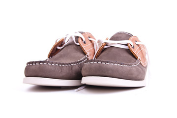 moccasins on white background