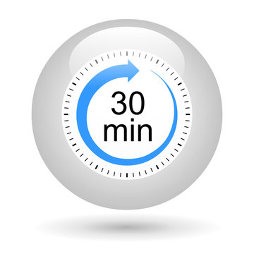 Bouton ic&ocirc;ne minuterie - 30 minutes