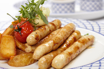 sausages and potatoes