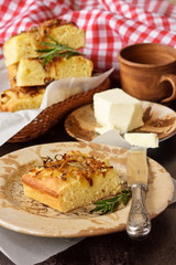 Homemade focaccia.