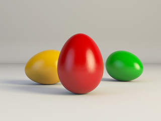 Easter colored eggs