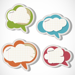 Paper speech bubbles